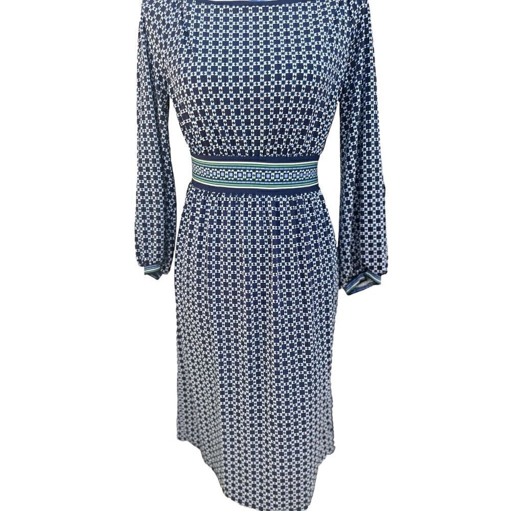 Max Studio Blue Navy Printed Women's Size Small S Sheath Dress $98 - Picture 8 of 16